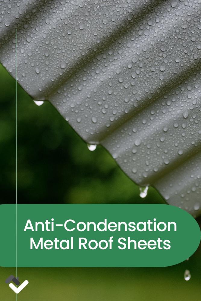 grey metal roof sheet dripping water
