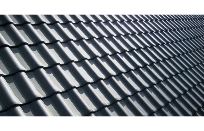grey tiled roof panorama