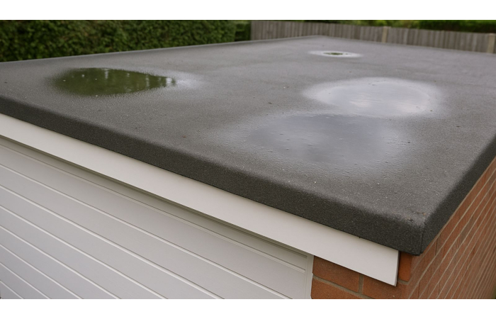 flat garage roof ponding water