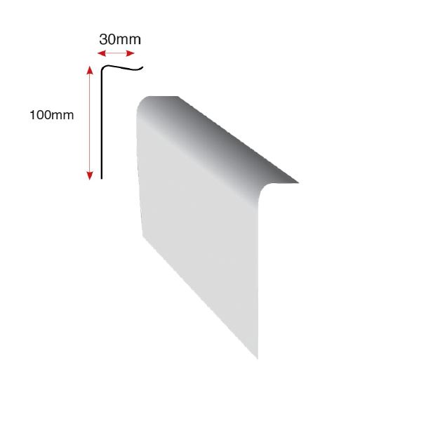 Bullet Roof GRP - Standard Simulated Lead Trim - 100mm x 30mm x 3m