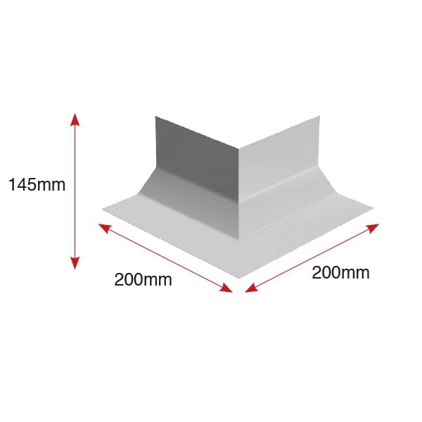 Bullet Roof GRP - External Fillet Corner - 145 x 200 x 200mm