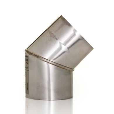 Stainless Steel Single Skin 45 Degree Elbow - 125mm to 150mm