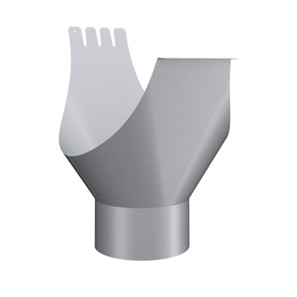 Lindab Guttering - Gutter Outlet with Clip OK - Magestic Galvanised