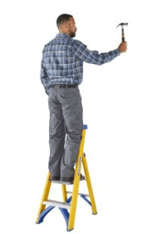 Werner Fibreglass Platform Stepladder with Lock-In Accessory System