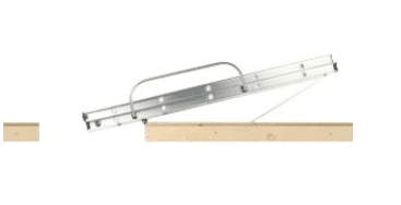 Werner 2.69m 2 Section Aluminium Loft Ladder with Handrail