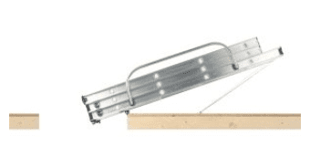 Werner 3m 3 Section Aluminium Loft Ladder with Handrail