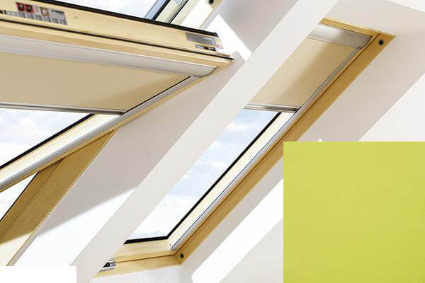 Fakro - ARF II 263 - Manual Blackout Blind - Lime Green