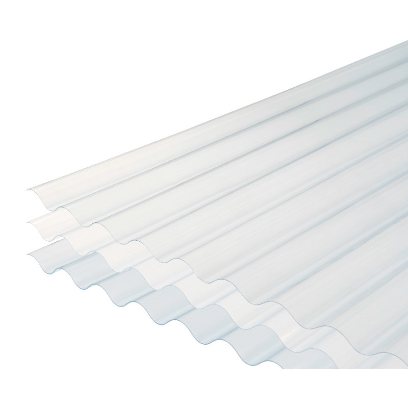 MegaSheet 3in Corrugated PVC Roofing Sheet (Clear)