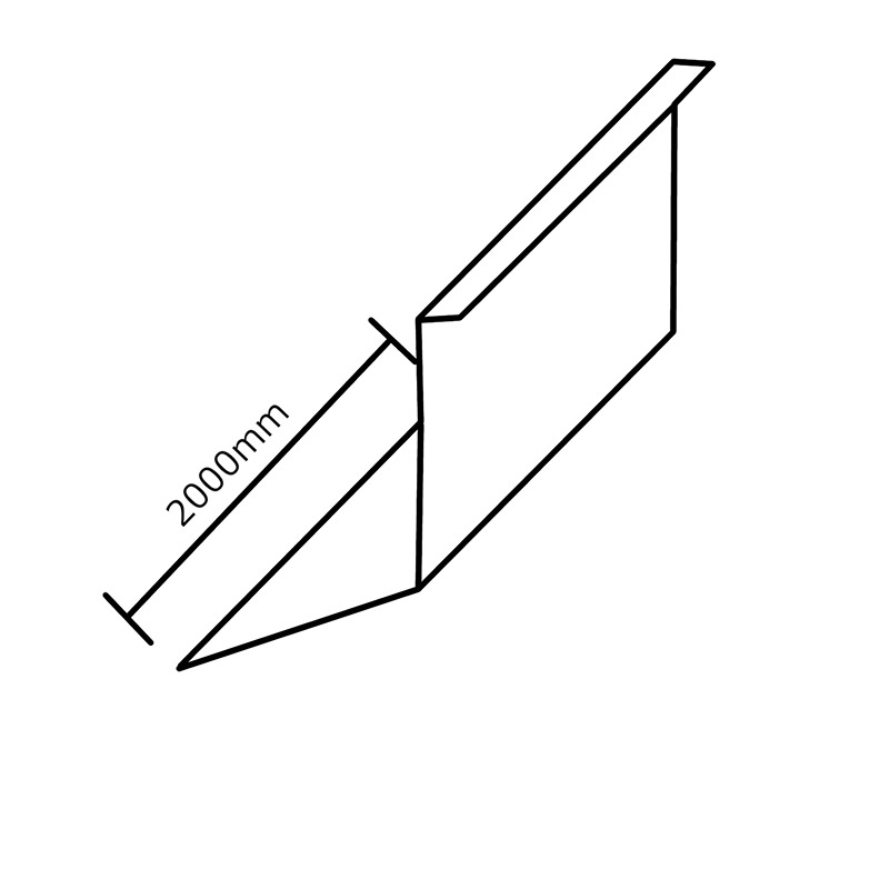 Britmet Pantile 2000 - Metal Apron Flashing - 2000mm