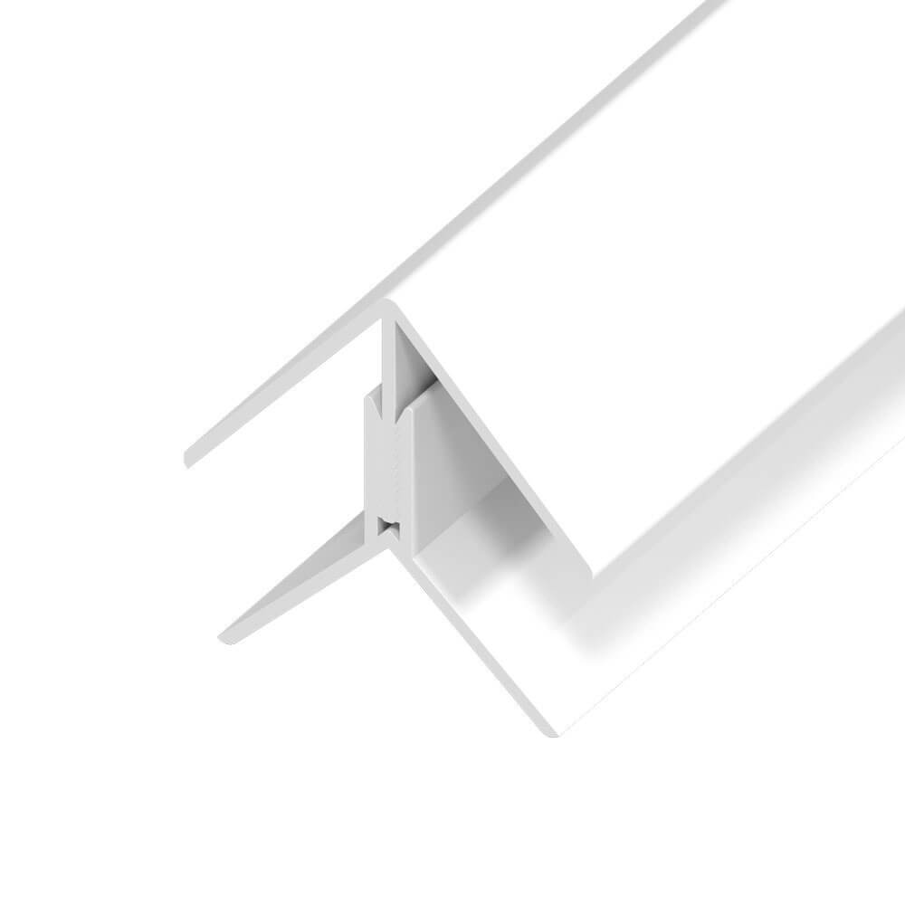 UPVC Shiplap Cladding - Angle Trim - 125mm - White (5m)
