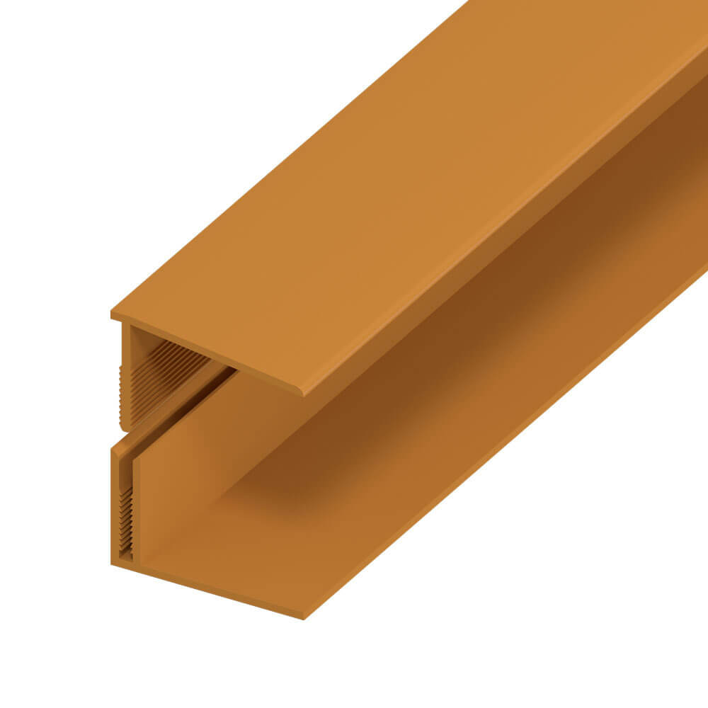 UPVC Shiplap Cladding - Edge Trim - 125mm - Golden Oak (5m)