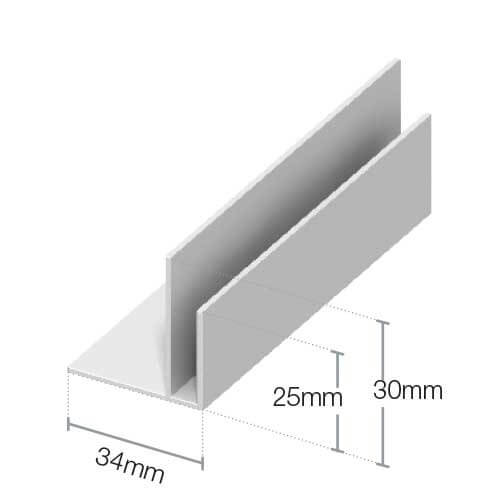 Cladding edge trim size