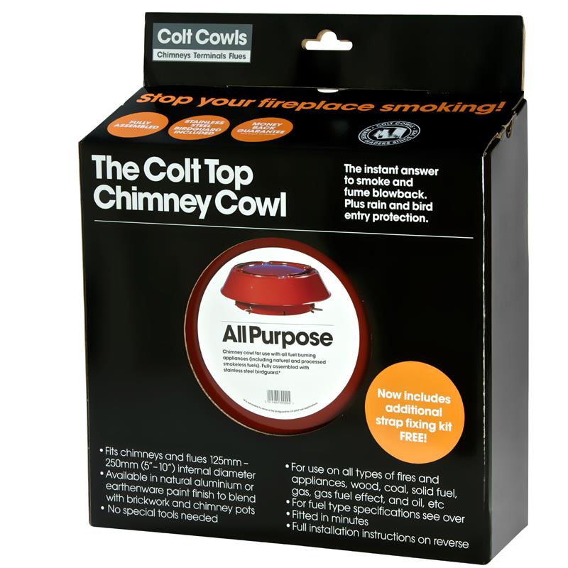 Anti-Downdraught Chimney Cowl - 125mm to 250mm - Colt Top Range