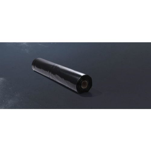 Protec - 1000 Gauge Black Polythene Sheet - 4m x 25m (Pack of 5)