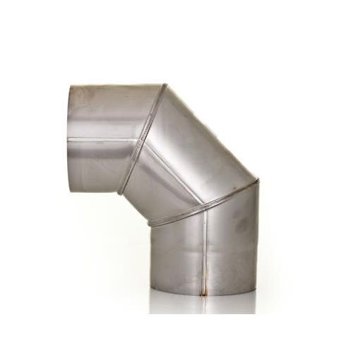 Stainless Steel Single Skin 90 Degree Elbow - 125mm to 150mm