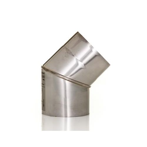 Stainless Steel Single Skin 45 Degree Elbow - 125mm to 150mm