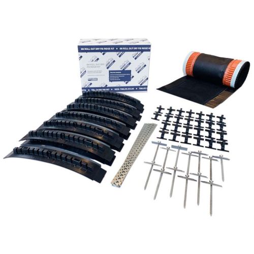 Timloc Roll Out Dry Fix Ventilated Ridge Kit - 300 x 6000mm