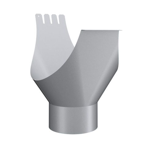 Lindab Guttering - Gutter Outlet with Clip OK - Magestic Galvanised