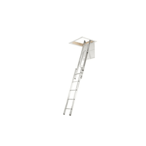 Werner 2.69m 2 Section Aluminium Loft Ladder with Handrail