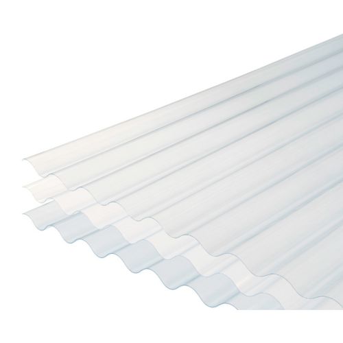 MegaSheet 3in Corrugated PVC Roofing Sheet (Clear)
