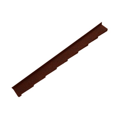 Britmet Plaintile - Metal Right Hand Wall Flashing - Rustic Terracotta (1250mm)