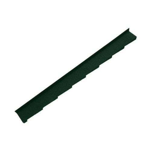 Britmet Plaintile - Metal Right Hand Wall Flashing - Tartan Green (1250mm)