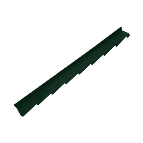 Britmet Plaintile - Metal Left Hand Wall Flashing - Tartan Green (1250mm)