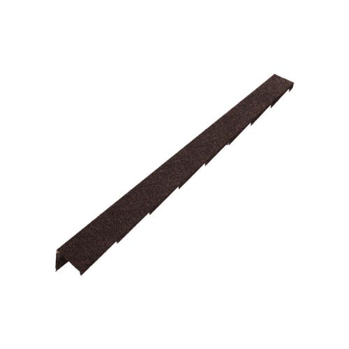 Britmet Plaintile - Metal Right Hand Barge - Rustic Brown (1250mm)