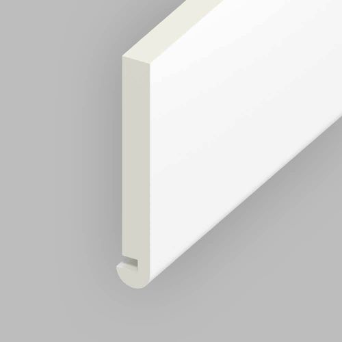 Bull-nosed Fascia UPVC Board - White (5m)