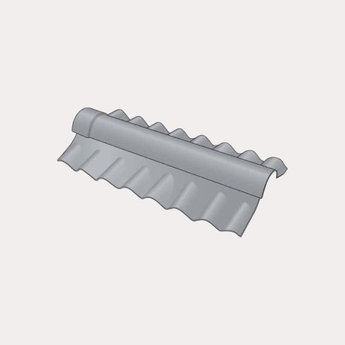 Swisspearl Cemsix Big Six Fibre Cement Two-Piece Close Fitting Adjustable Ridge