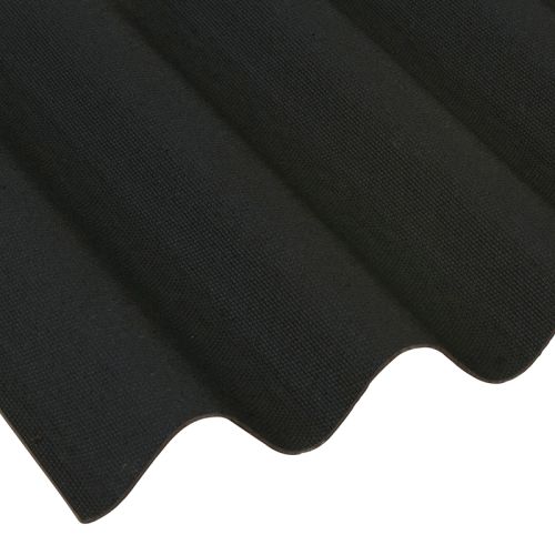 Coroline Corrugated Bitumen Roof Sheet - Black (2000 x 950mm)
