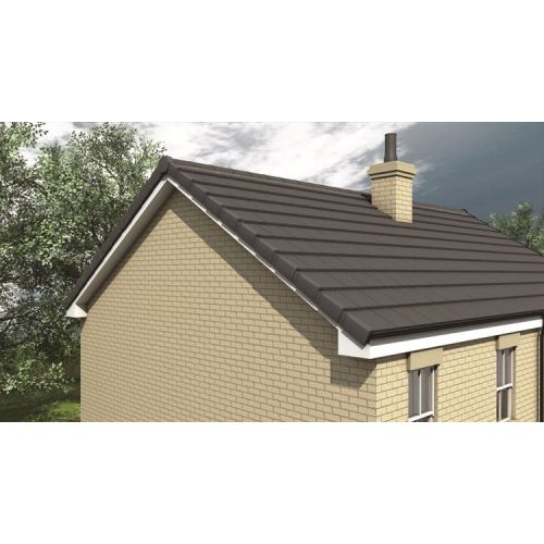 Timloc Dry Fix Verge for Profiled Tiles - Angled Ridge Cap with Screws - 270 x 65 x 220mm (Pack of 10)