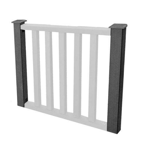 Roofing Megastore - Composite Balustrade Kit Part 2b of 2 - Surface Mount Newl & Cap - 1150mm