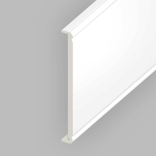 Double Fascia UPVC Board - Ogee 400mm x 18mm - White (5m)