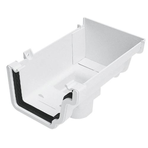 UPVC Universal Plus Squareline Guttering - External Stop End - 128mm x 88mm
