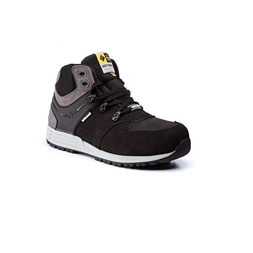 Rugged Terrain - Air Tubeless Safety Trainers Boot (S3 SRC ESD) - Black/Grey Nubuck