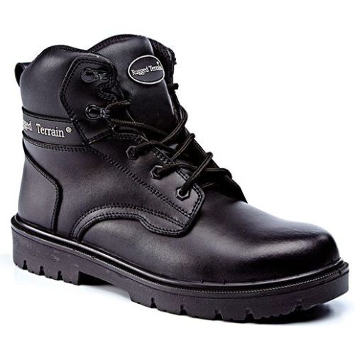 Rugged Terrain - Derby Safety Boots (S3 SRC) - Black Leather