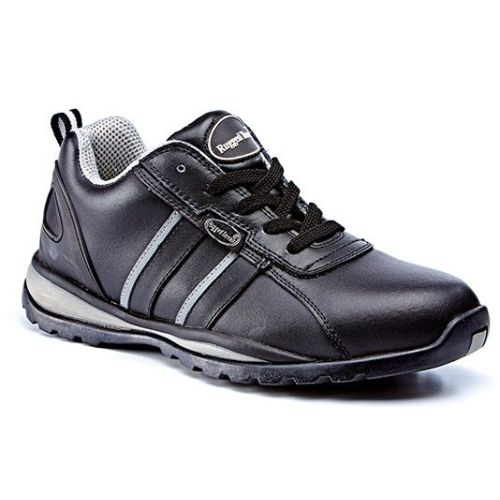 Rugged Terrain - Sport Safety Trainers (S1P) - Black Leather
