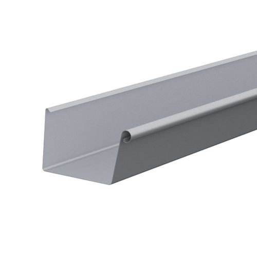 Lindab Steel Guttering - 140mm Rectangular Gutter - 3000mm - Magestic Galvanised