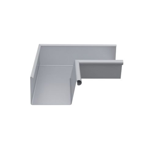 Lindab Steel Guttering - 90° 140mm Internal Rectangular Gutter Angle - Magestic Galvanised