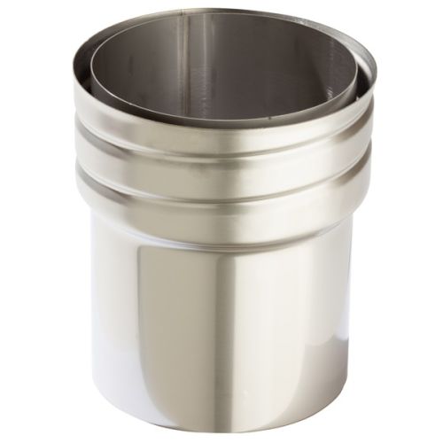 Flexiwall Flue Liner to Stove Pipe Adaptor - 316 Grade Stainless Steel - 125mm to 150mm