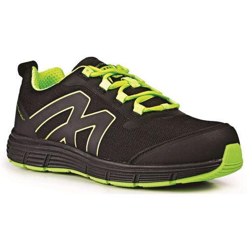 Rugged Terrain - Sport Lightweight Safety Trainers (SB SRC) - Black/Lime Nylon
