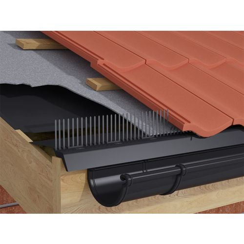 Timloc 10mm Over Fascia Eaves Vent System with Comb Filler - 900mm - Black (Pack of 10)