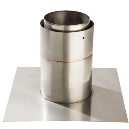 Flexiwall Vitreous Enamel/Stainless Steel Single Skin to Flue Liner Adapter - 125mm to 150mm