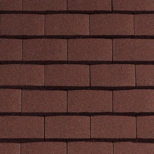 Sandtoft Standard Plain Concrete Roof Tile - Sandfaced Mottled Red