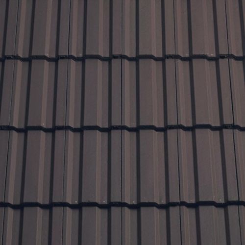 Sandtoft Standard Pattern Concrete Roof Tile - Smooth Brown