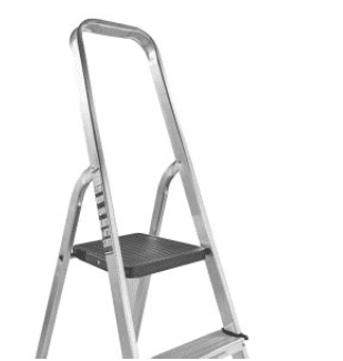 Werner Aluminium Stepladder with High Handrail Werner Aluminium Stepladder with High Handrail
