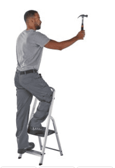 Werner Aluminium Stepladder with High Handrail Werner Aluminium Stepladder with High Handrail