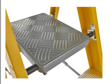 Werner Fibreglass Platform Stepladder with Lock-In Accessory System Werner Fibreglass Platform Stepladder with Lock-In Accessory System