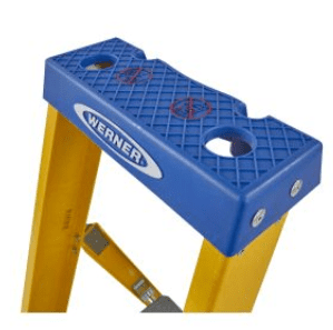 Werner Fibreglass Platform Stepladder with Lock-In Accessory System Werner Fibreglass Platform Stepladder with Lock-In Accessory System